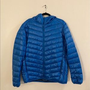 Uniqlo Blue Hooded Puffer Jacket